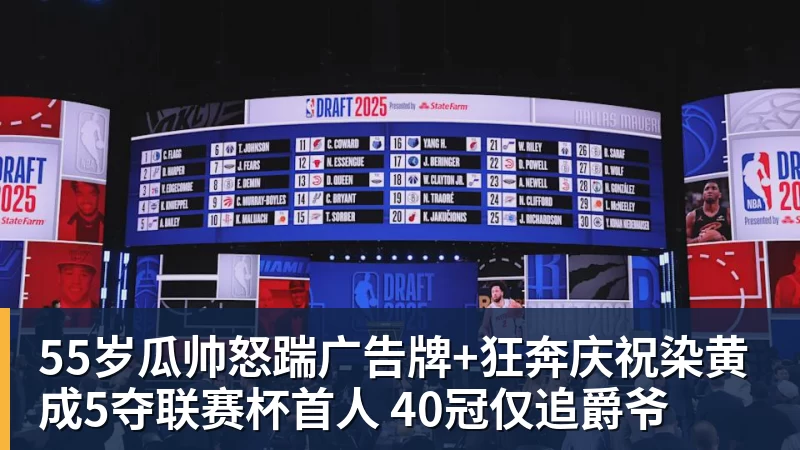 55岁瓜帅怒踹广告牌+狂奔庆祝染黄 成5夺联赛杯首人 40冠仅追爵爷